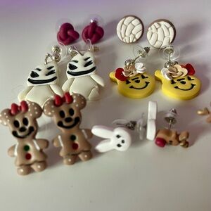 Lot of 7 clay earrings